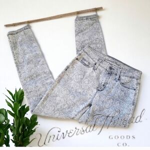 Retro print jeans women's size 4